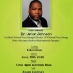 Dr Umar Johnson Would Be Speaking And Taking Questions Live Online At The Afro-Bloggers Convention