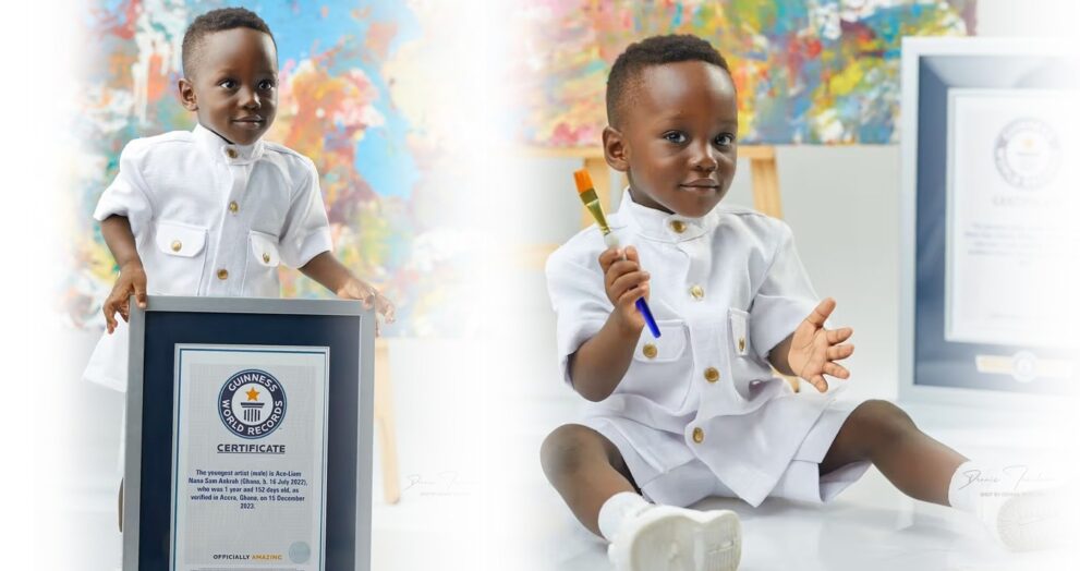 Ghana's Ace Liam Crowned Youngest Male Artist by Guinness World Records.