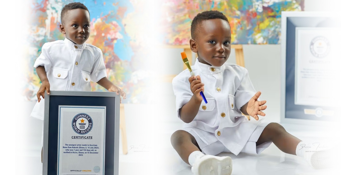 Ghana's Ace Liam Crowned Youngest Male Artist by Guinness World Records.